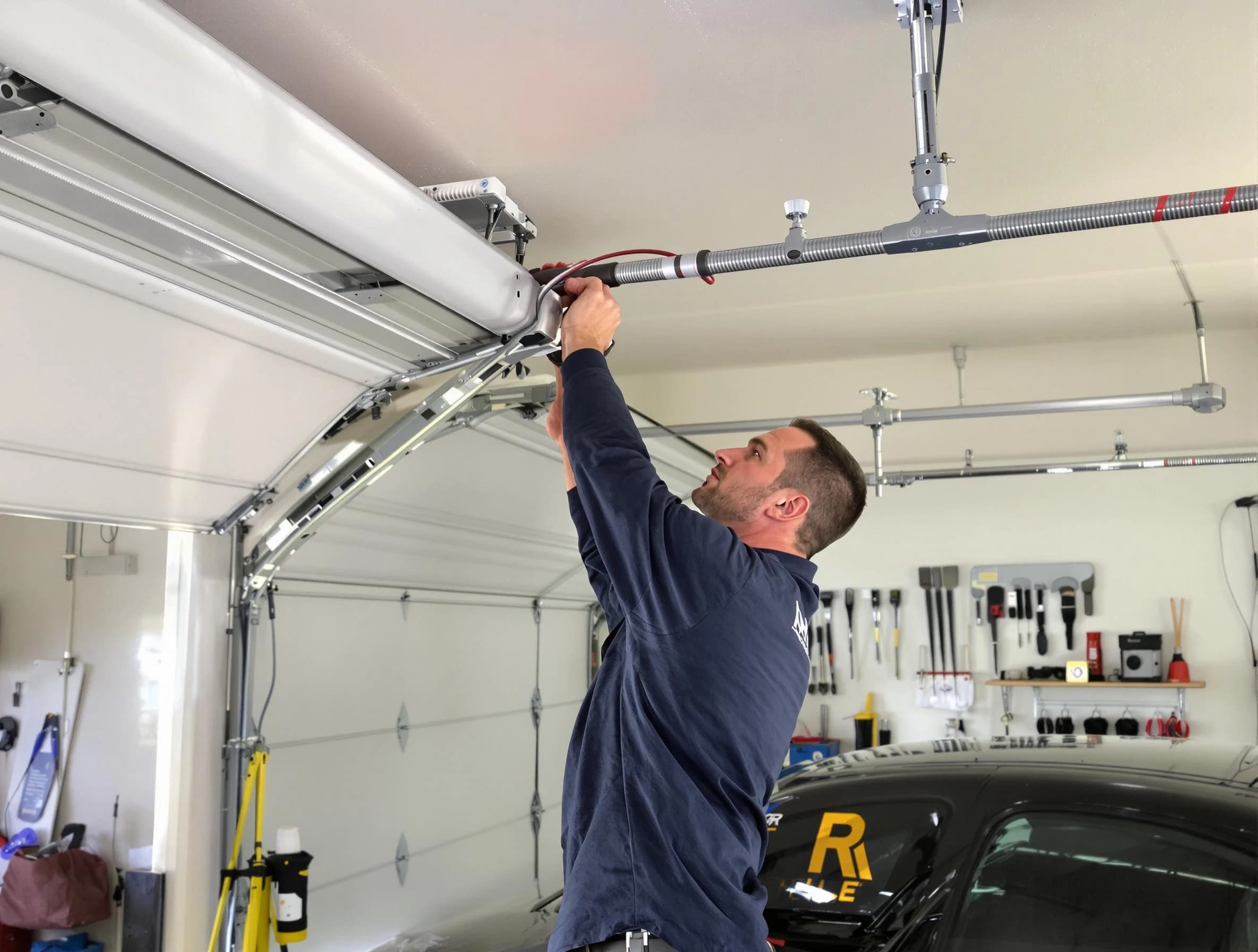 Pell City Garage Door Repair technician performing garage door cable repair in Pell City