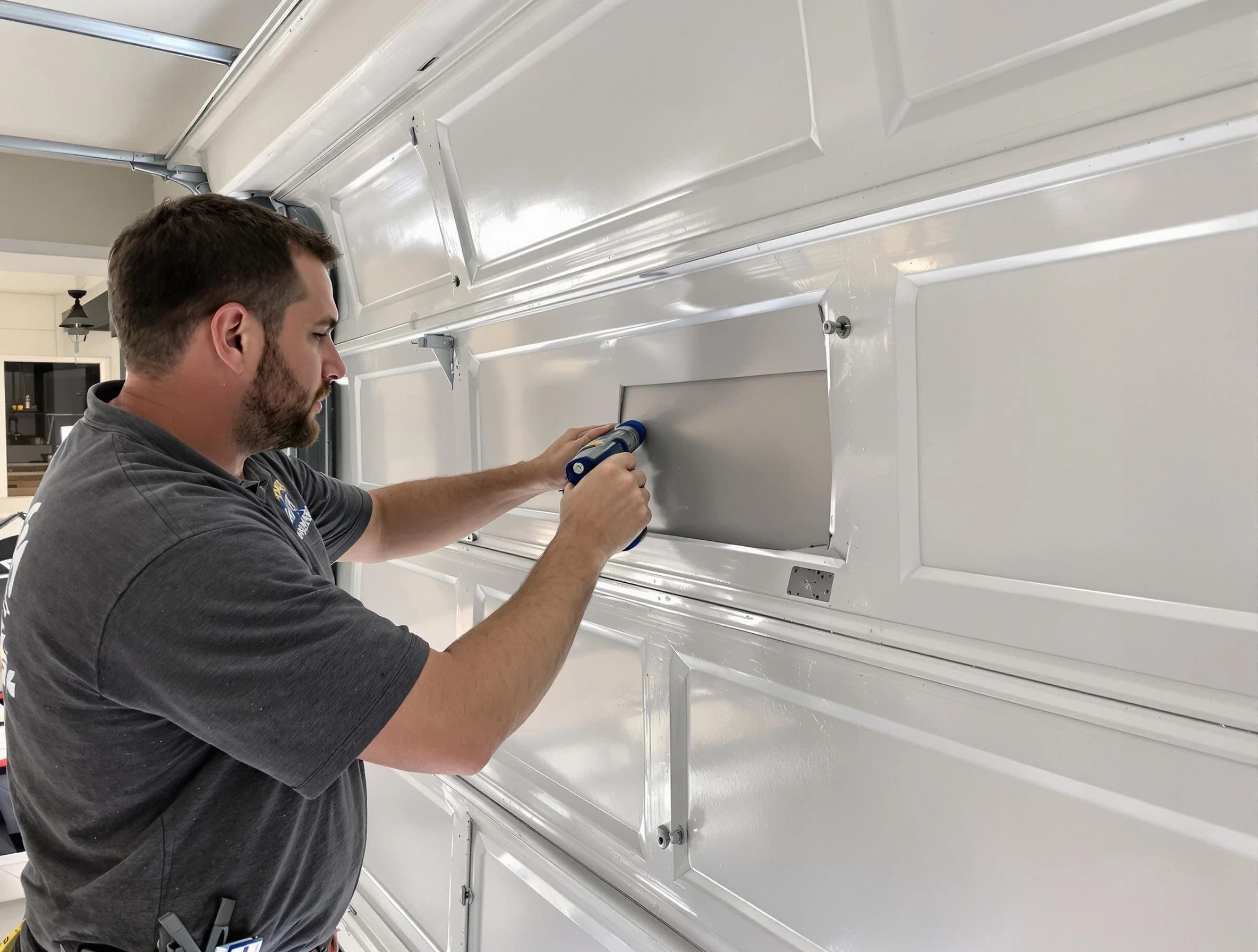 Garage door panel repair by Pell City Garage Door Repair in Pell City