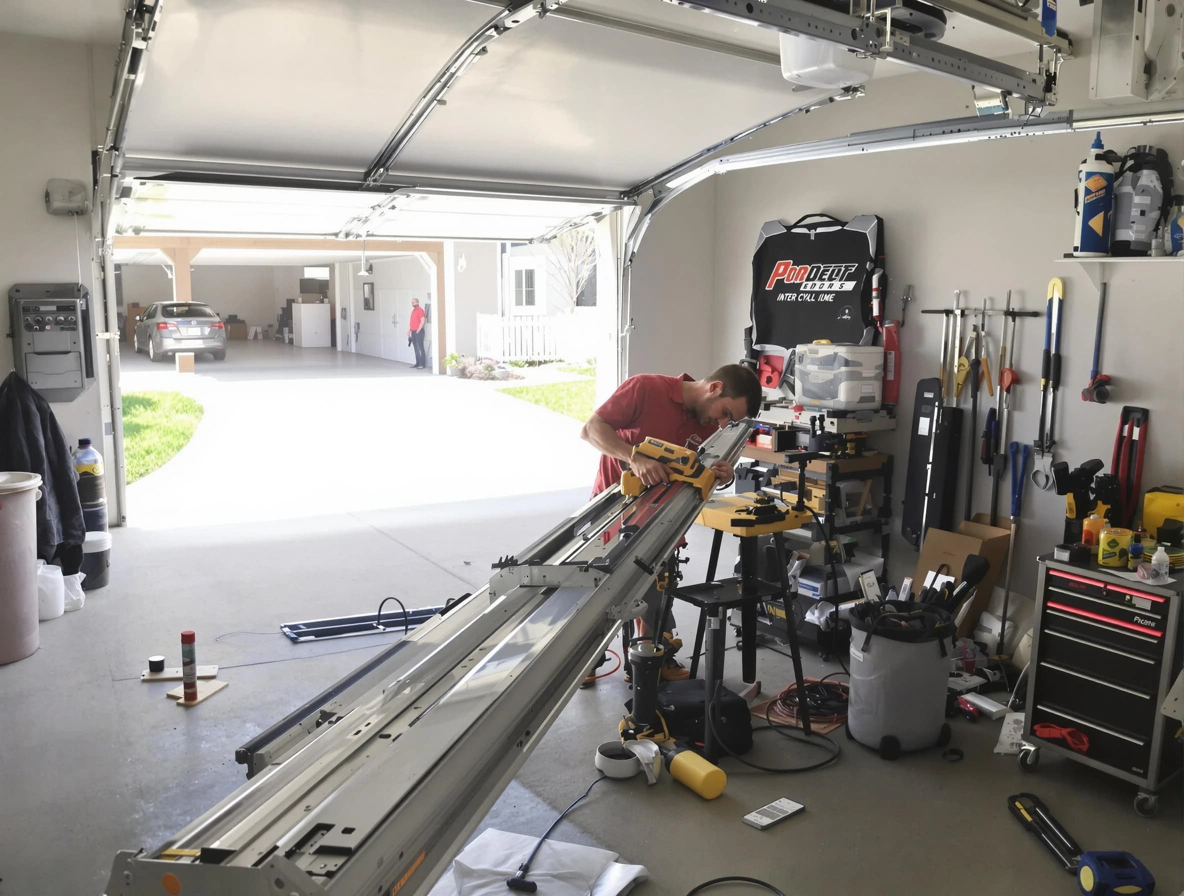 Pell City Garage Door Repair expert performing track repair in Pell City